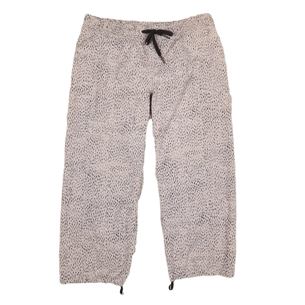 Lululemon Step Lively Crop Dottie Dash Grain Black Sz 4